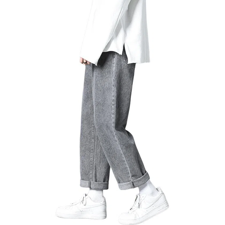 PWUE Ice Blue Straight Crop Pants