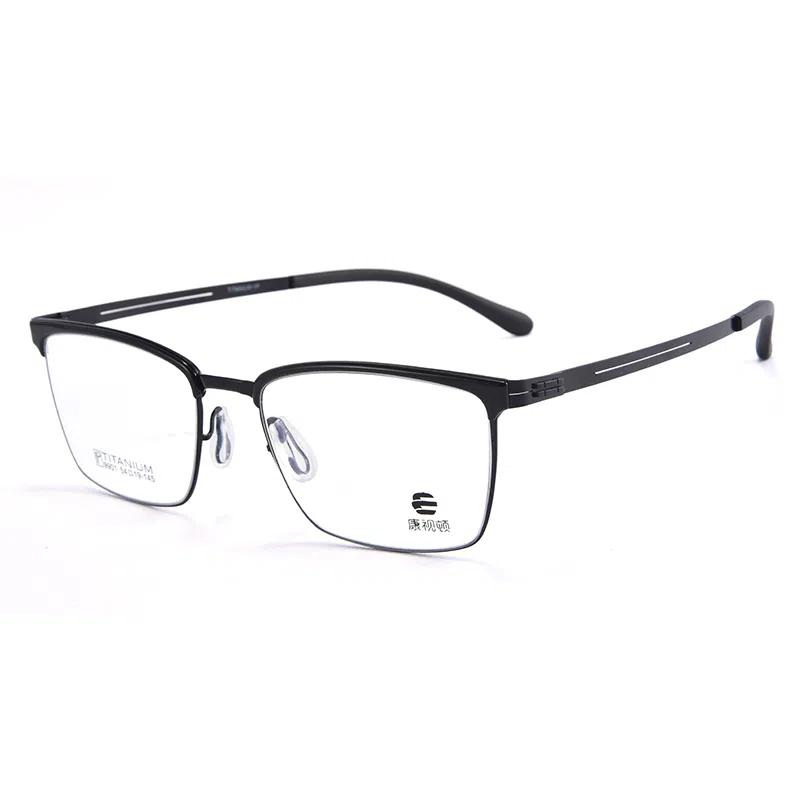 【联系客服可选配镜套餐】 康视顿 商务方框 β钛钛材 光学镜架 男款