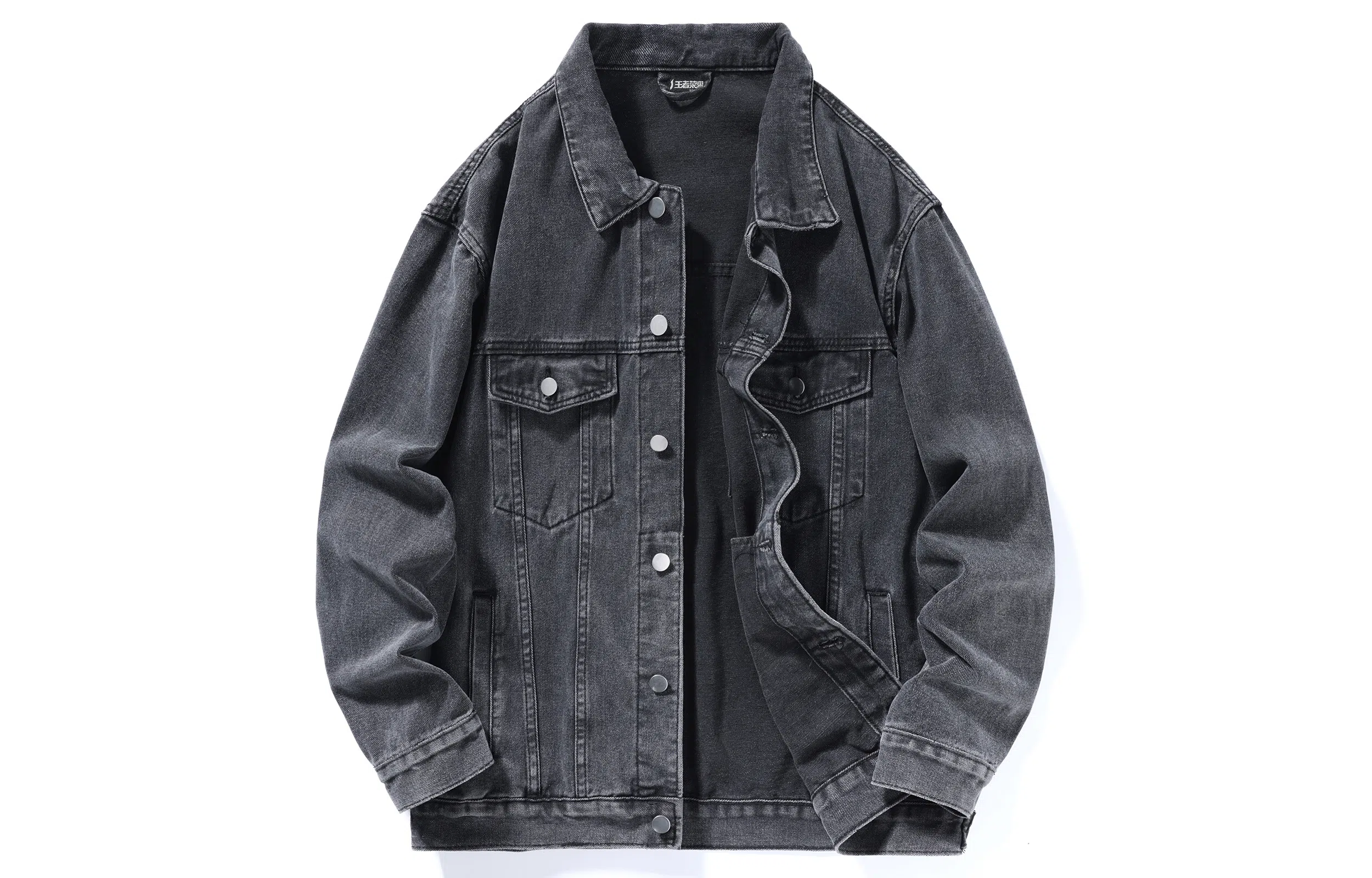 王者荣耀 美式复古水洗做旧翻领宽松舒适高街休闲百搭时尚牛仔外套 男女同款