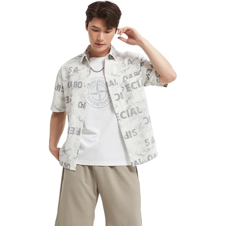 古鲨 潮流时尚百搭短袖衬衫 男款