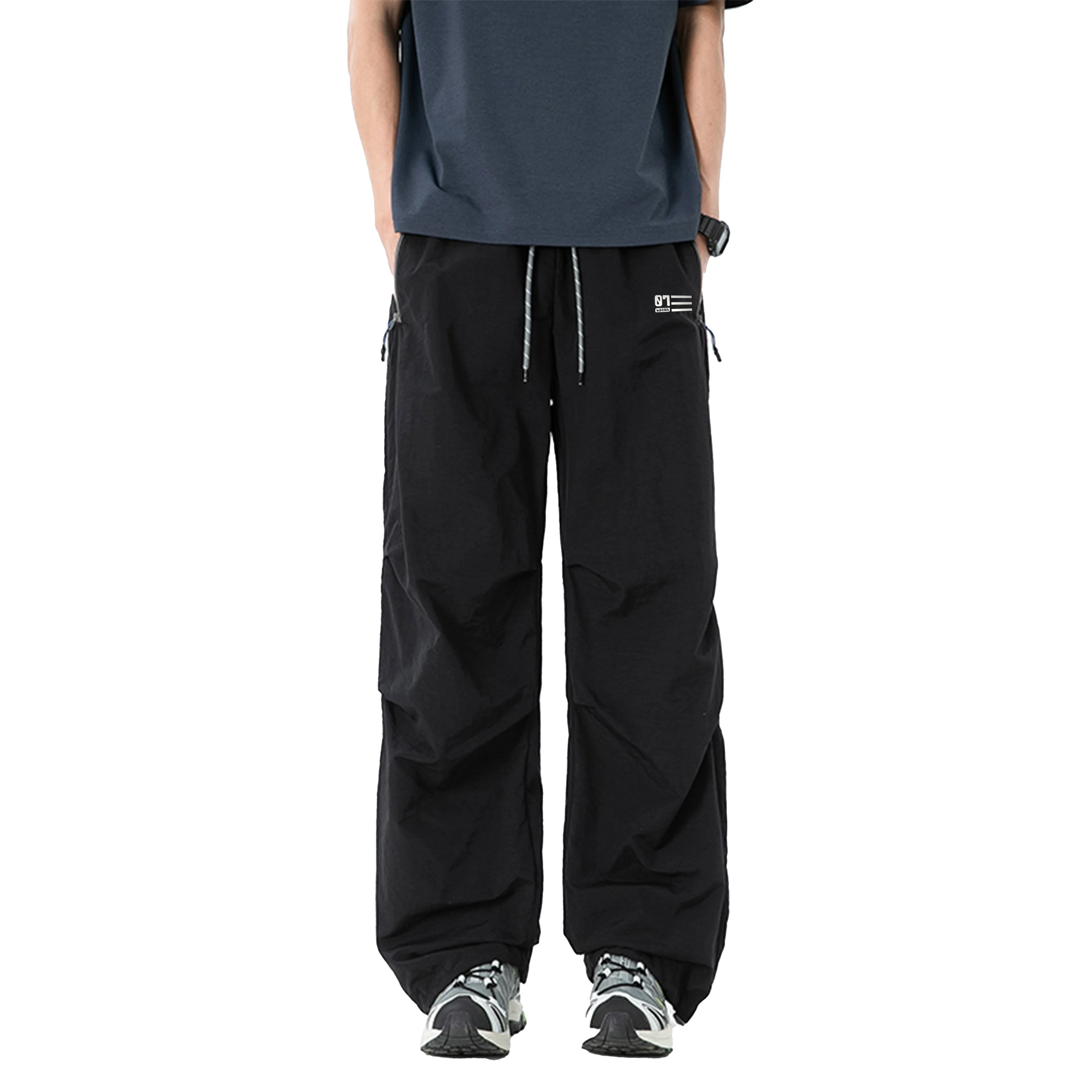 王者荣耀 美式高街反光机能伞兵户外登山通勤防水透气宽松百搭潮流时尚休闲裤 男女同款