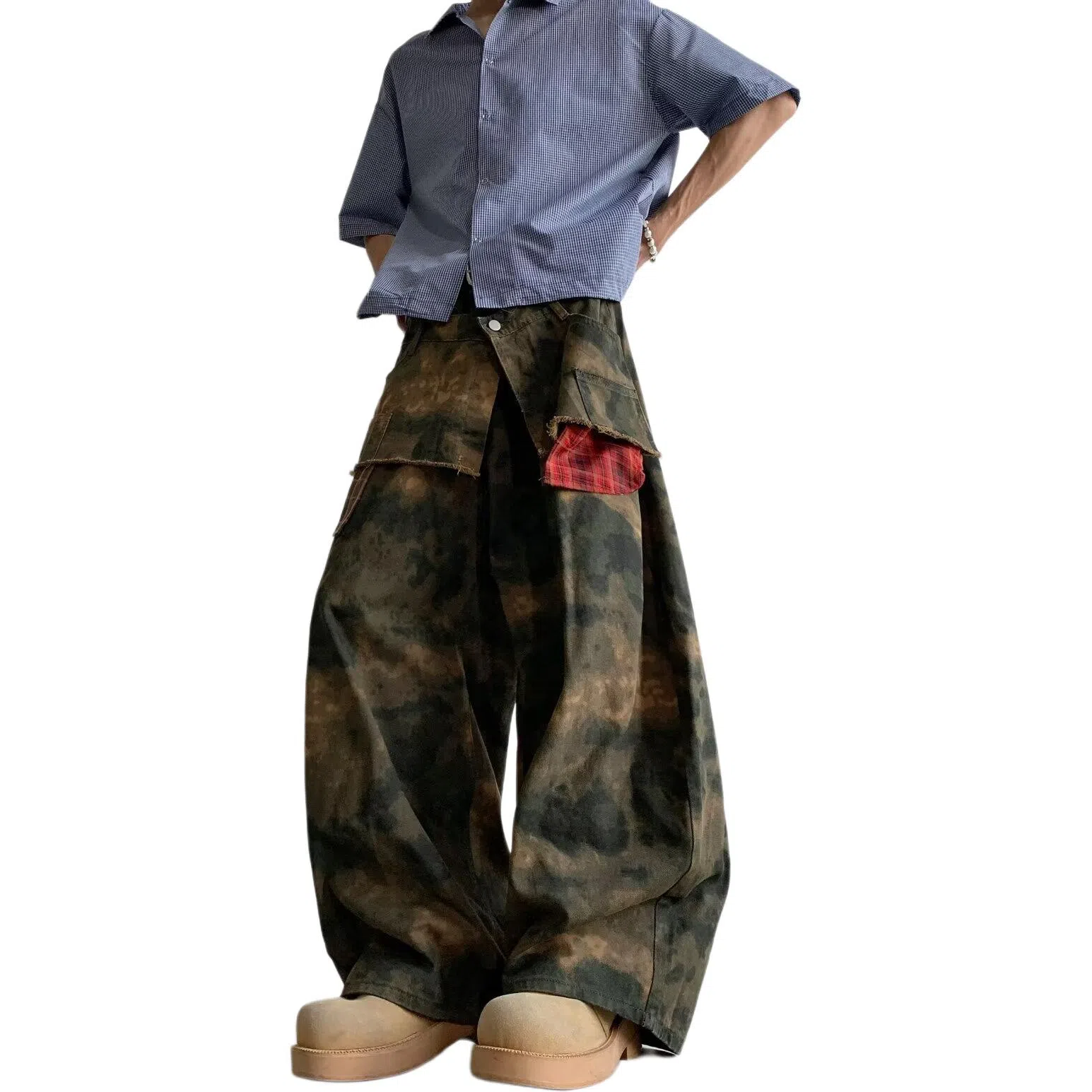 MORii Wide Leg Camouflage Pants