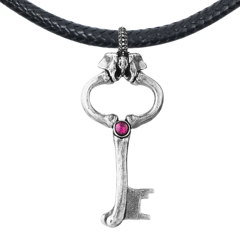 【可定制刻字】 白木黑冰 脊骨钥匙 潮流时尚新中式高级感原创设计 银合金 项链 男款 礼盒