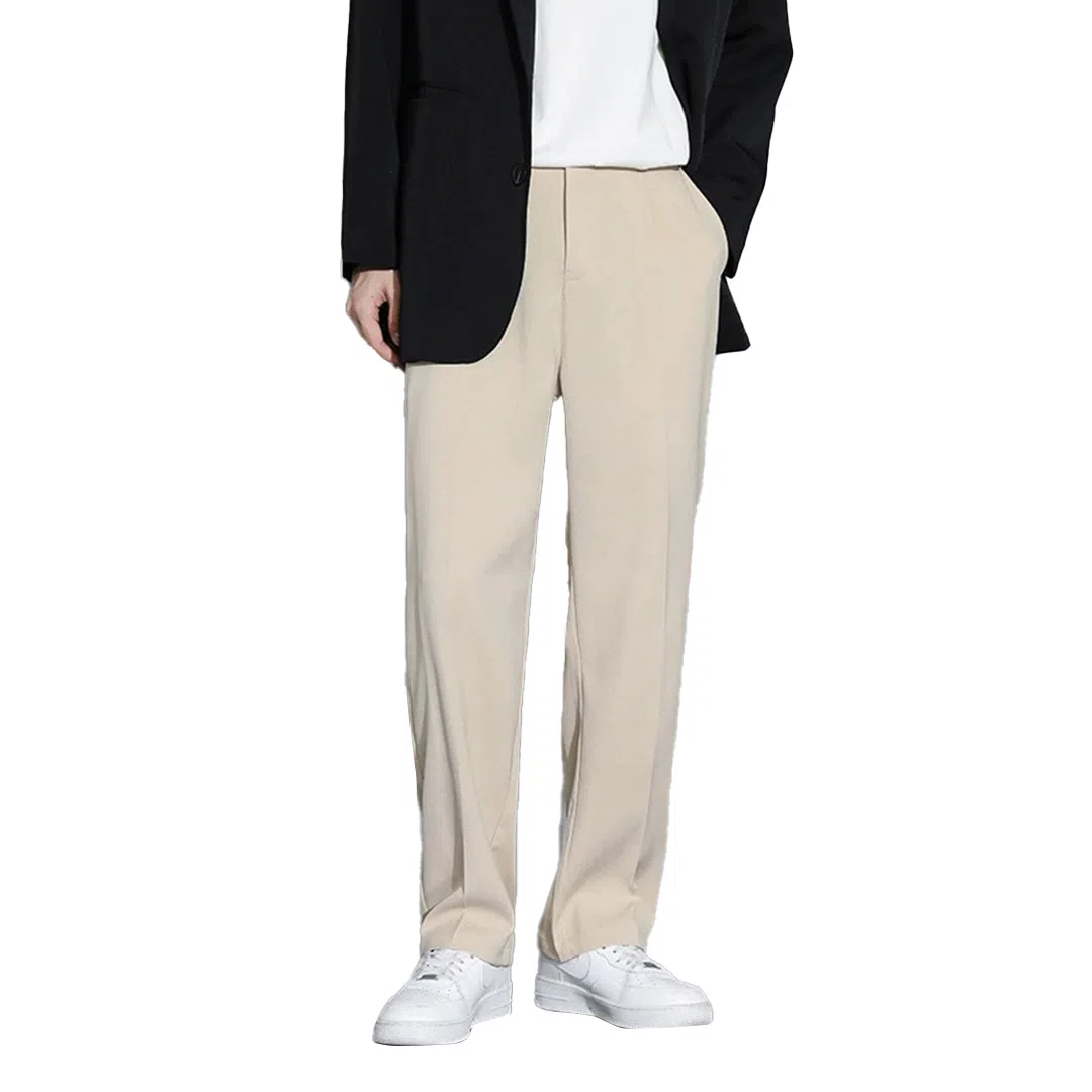 顶峰保罗 薄款纯色职业正装宽松休闲裤 男女同款