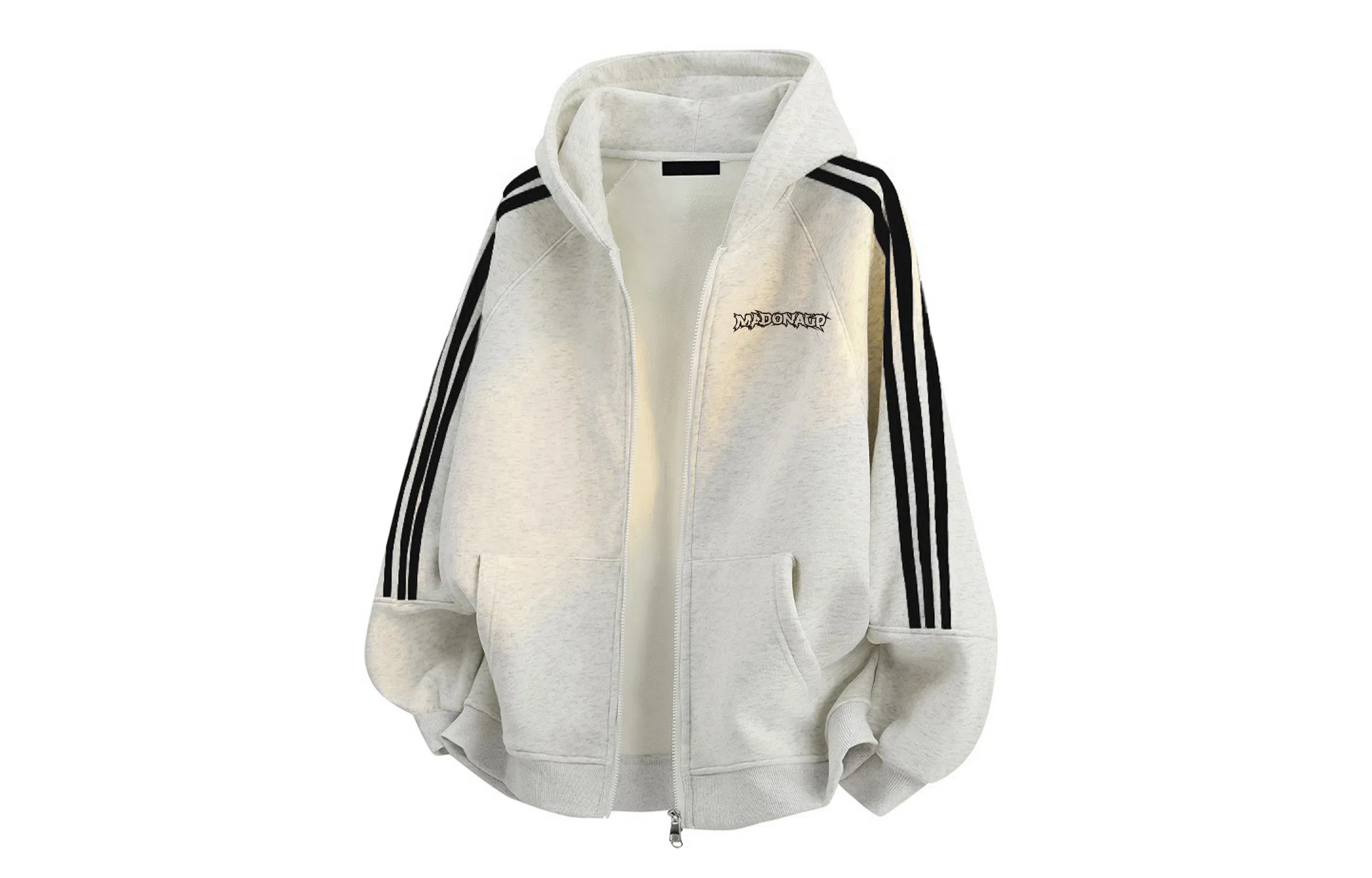 MADONA Classic Striped Logo Hoodie