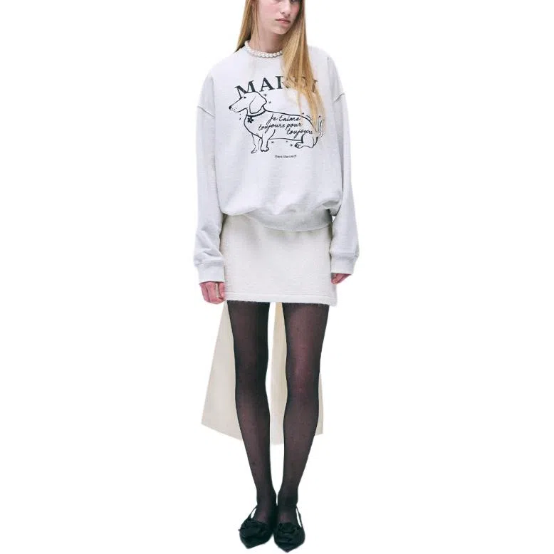 MARDI MERCREDI FW24 SWINGTHETAILDDANJIFLOWER CHOKER-OATMEAL BLACK