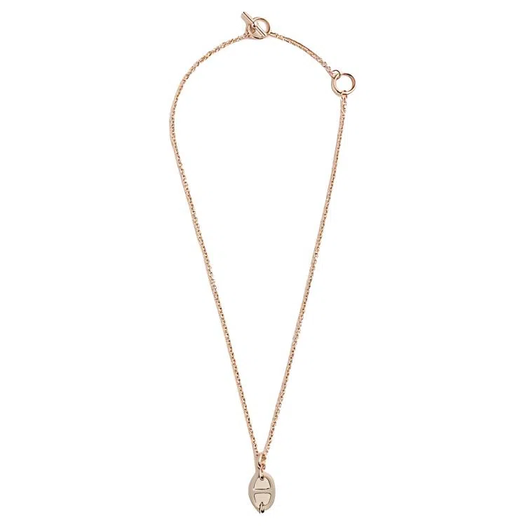 Hermes Mini Maillon Rose Gold Necklace
