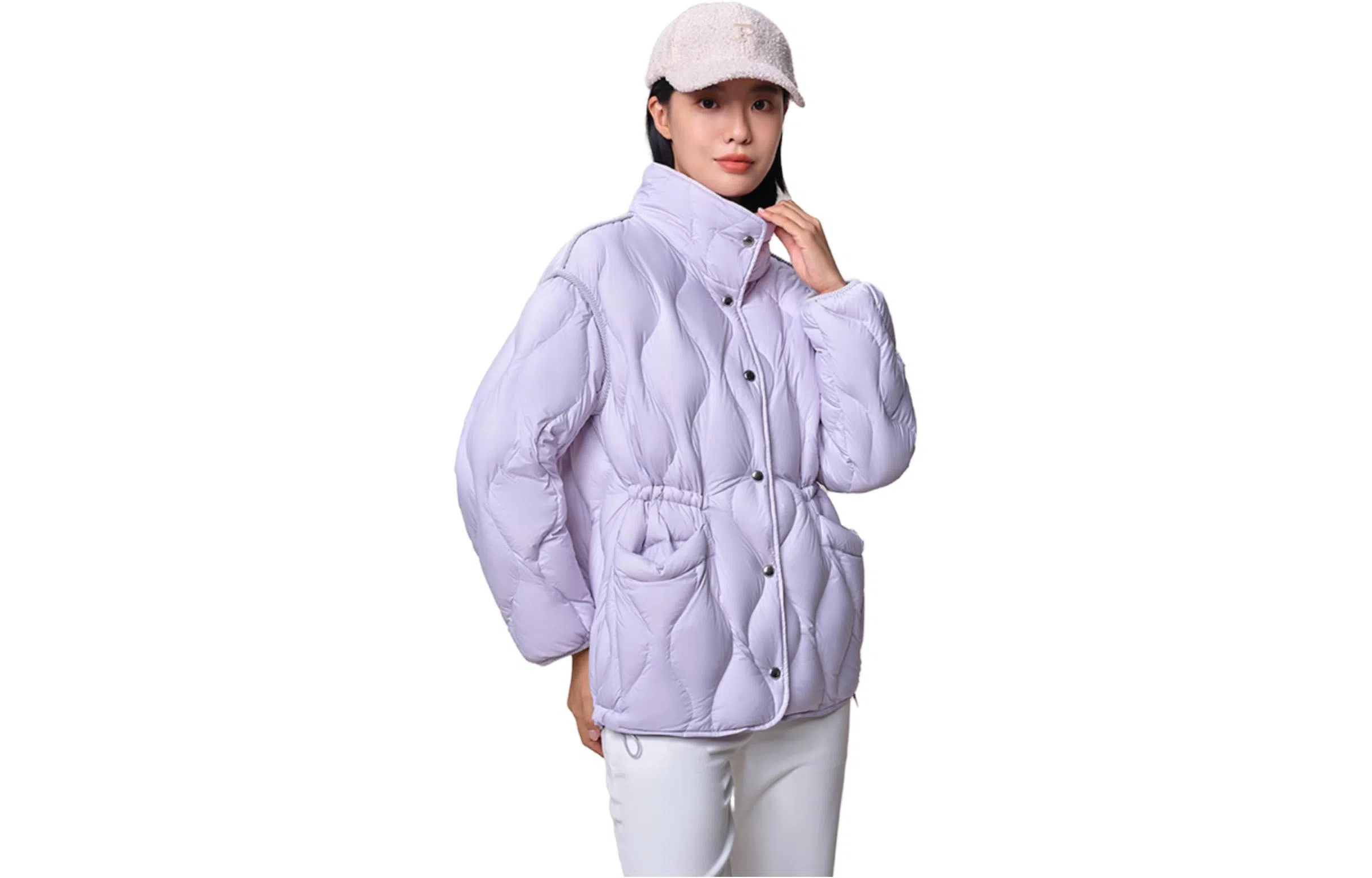 坦博尔 纯色立领羽绒服 女款