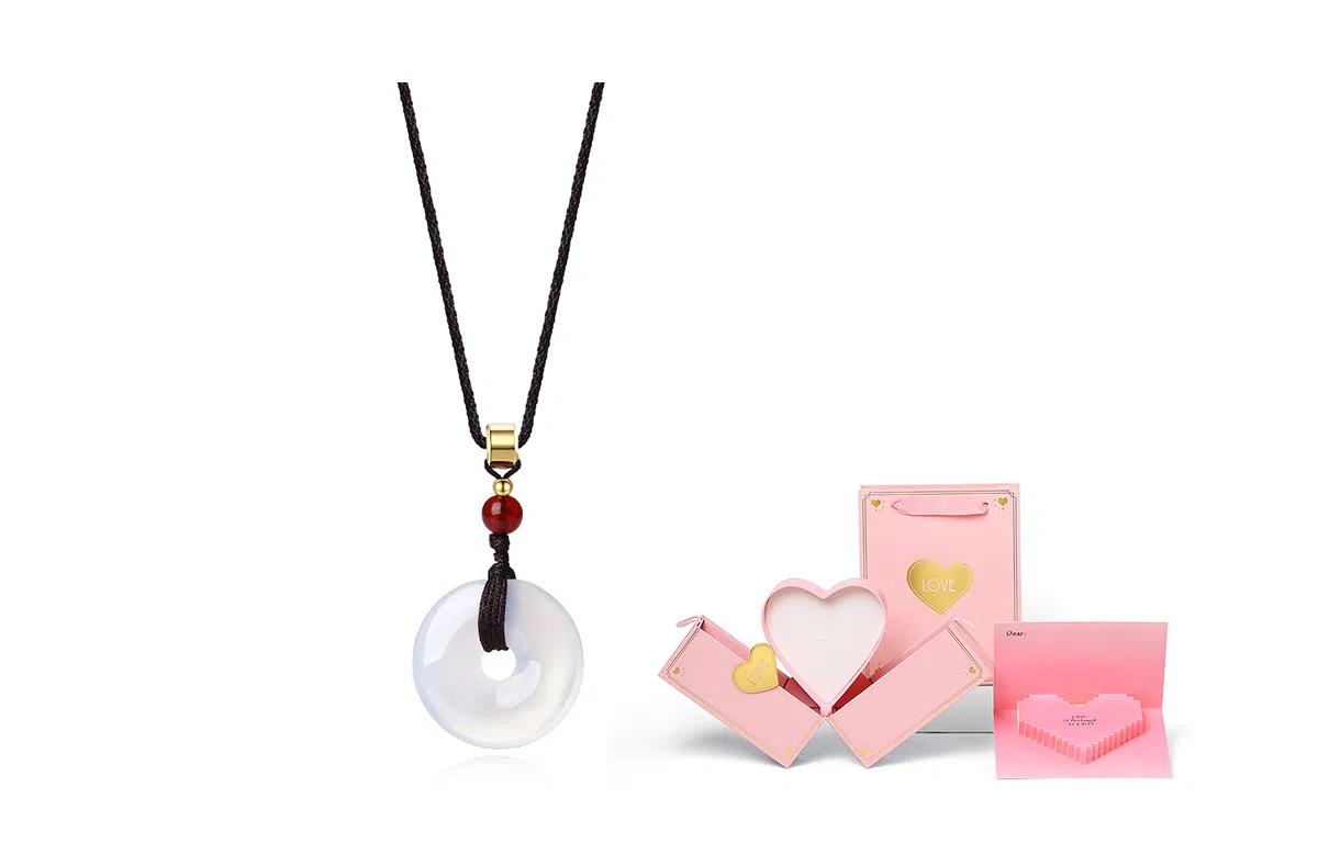 饰伴 国潮平安扣 气质国风一对 玛瑙 项链 生日礼,物  男女同款情侣款