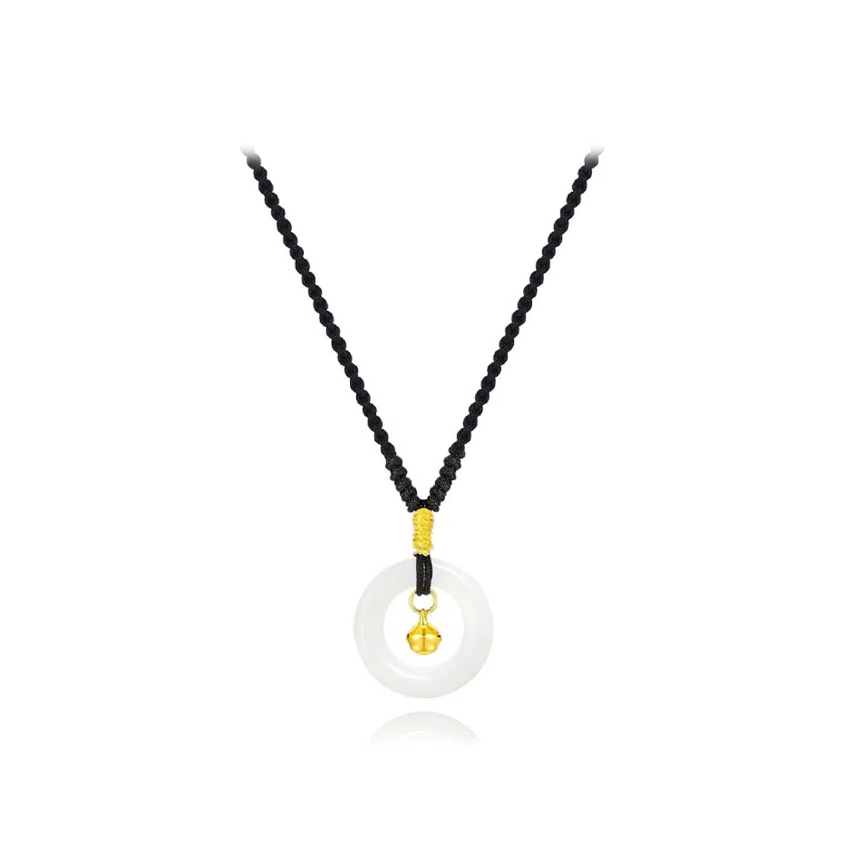 星珍思 转运铃铛平安扣  新中式国潮风招财纳福平安喜乐颈饰 复古几何小圆满锁骨链 菩提根 项链 女款