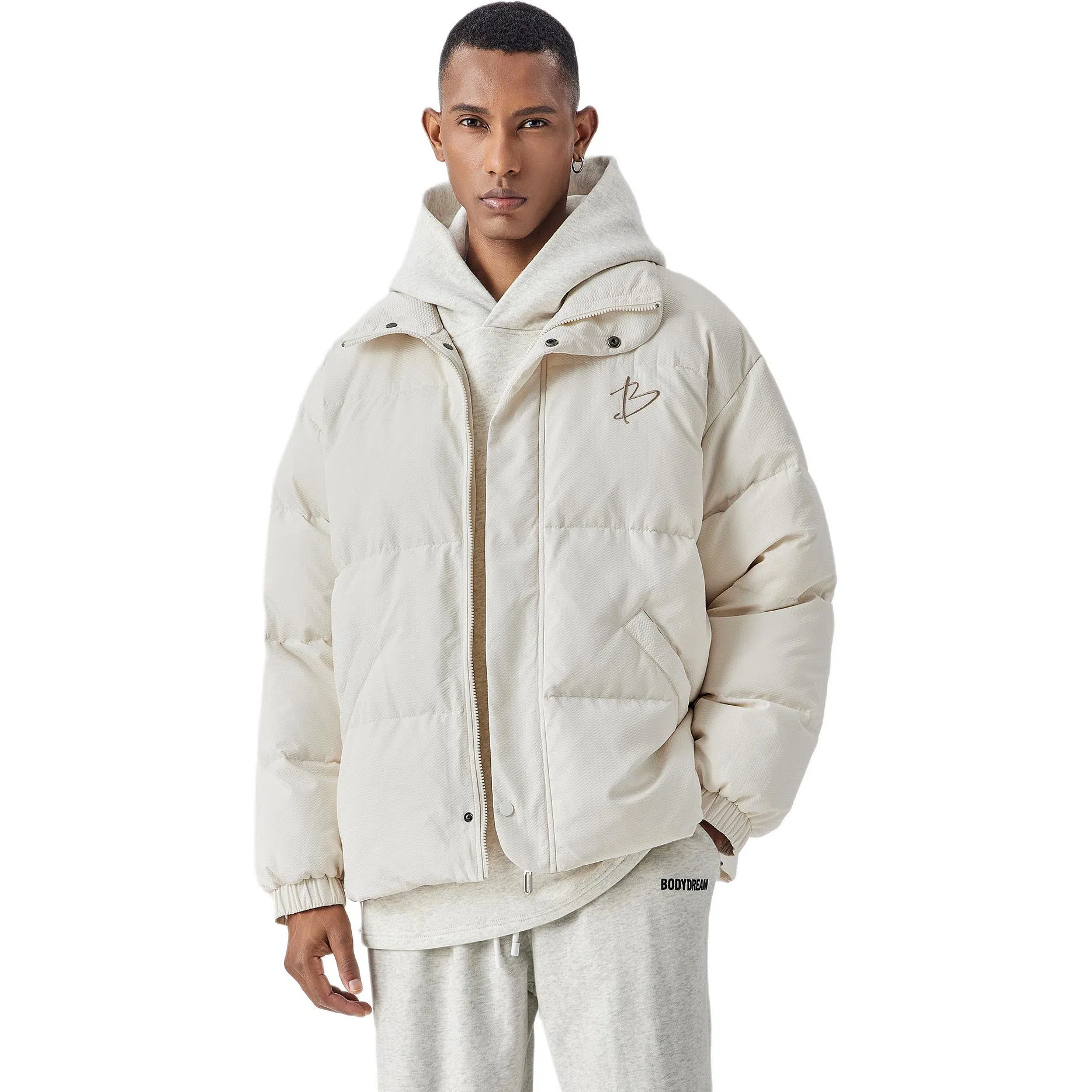 bodydream Loose Fit Thick Stand Collar Jacket