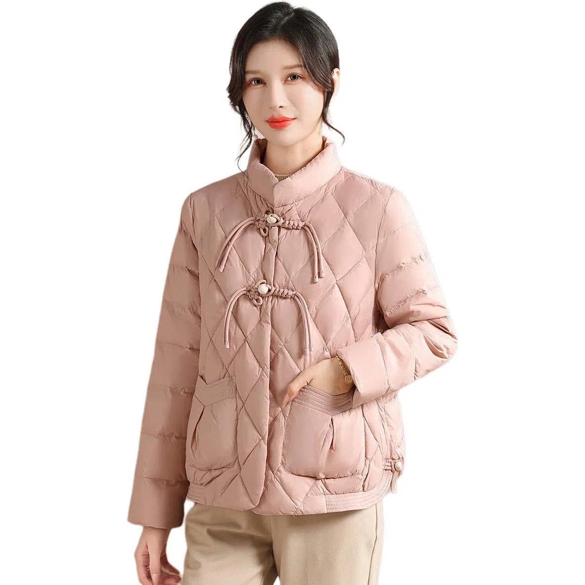 鸭鸭 新款优雅休闲纯色羽绒服 女款