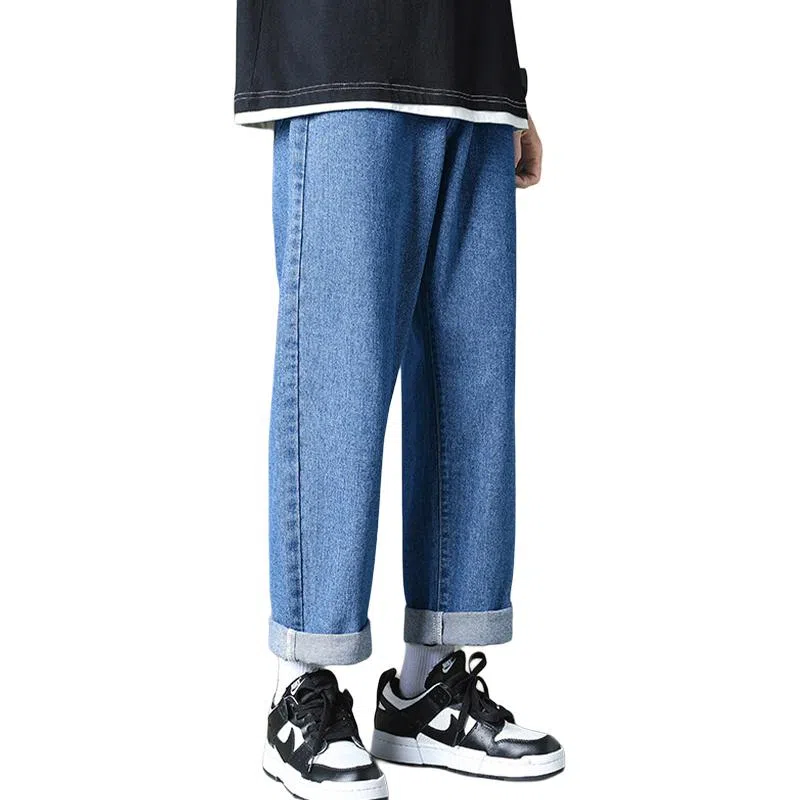 PWUE Ice Blue Straight Crop Pants