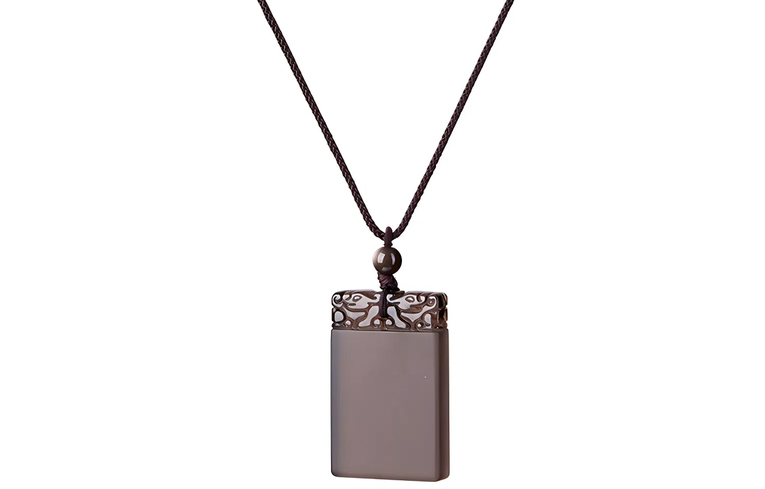 石头记 貔貅平安无事牌 新中式国风 转运好运饰品 吞金兽招财  礼盒款 黑曜石 项链 男女同款情侣款