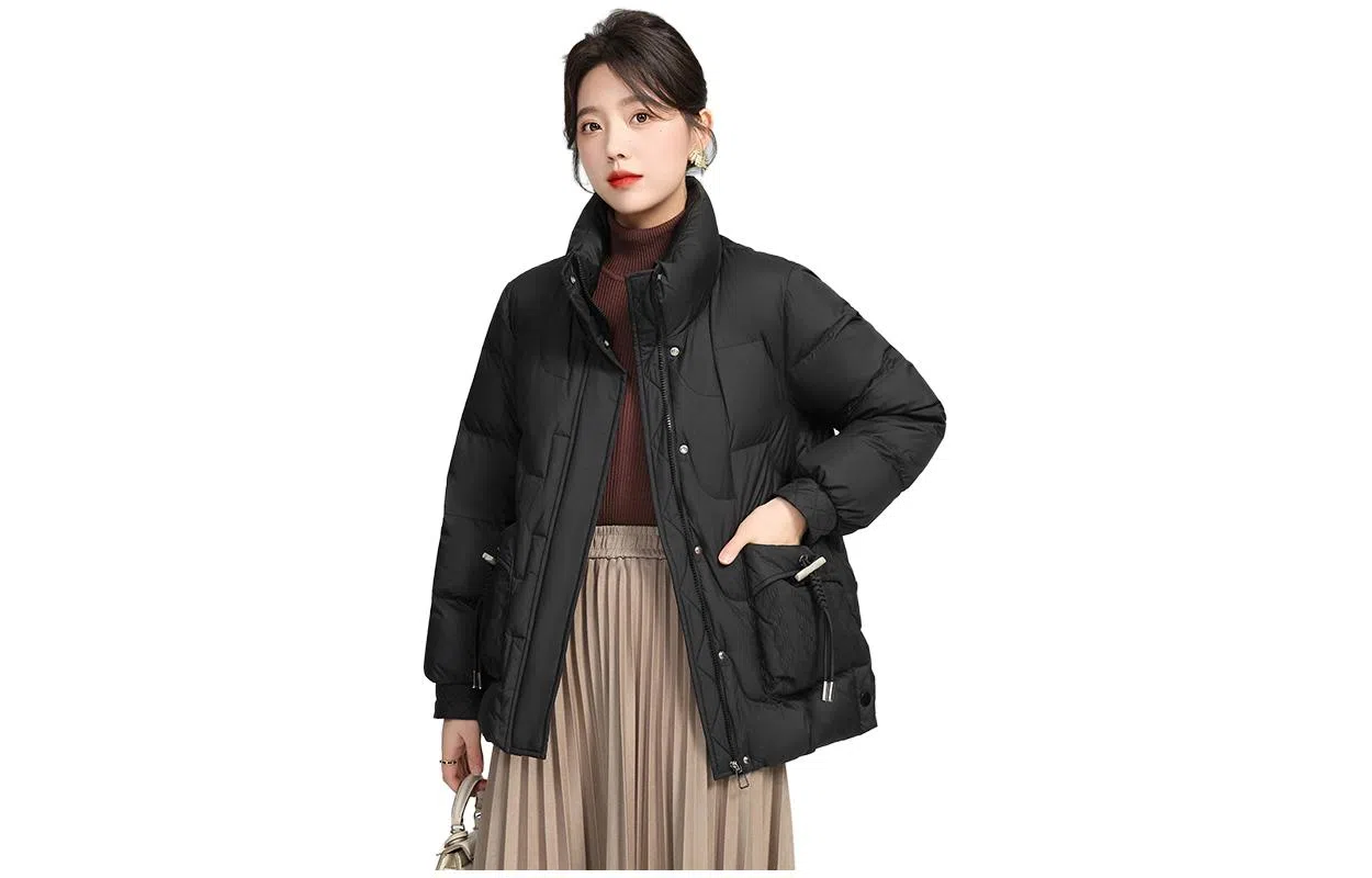 鸭鸭 新款短款立领时尚休闲保暖羽绒服 女款