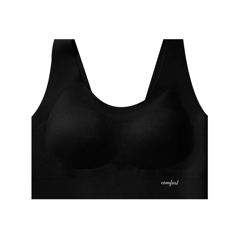 欧迪芬 无痕水晶纱细闪轻薄透气上托聚拢防下垂收副乳运动背心式字母设计夏季清凉款文胸 女款