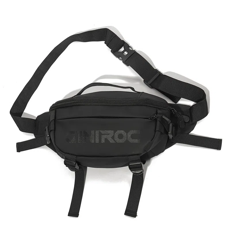 南潇湘 休闲潮牌骑行机车逛街出行百搭多功能简约韩范单肩包 尼龙 胸包腰包 常规 男女同款情侣款 多色