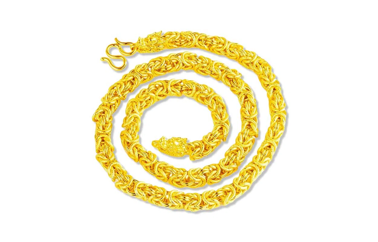 百利金 霸气龙头 嘻哈个性轻奢高级感国潮新中式生肖龙招财转运创意设计锁骨链 合金 项链 男女同款情侣款