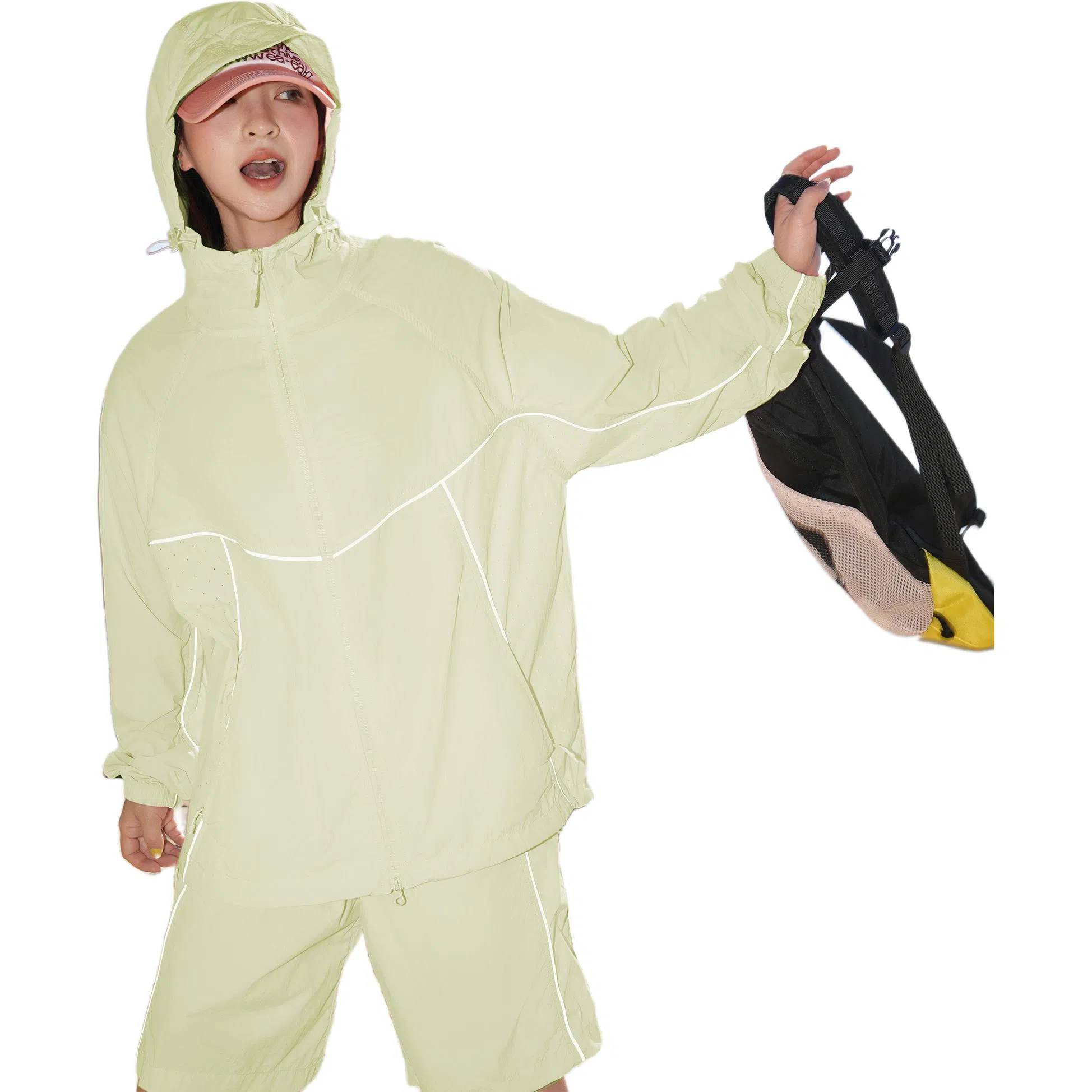 黑恐龙 潮牌户外运动休闲凉感舒适透气宽松百搭休闲防晒服 男女同款