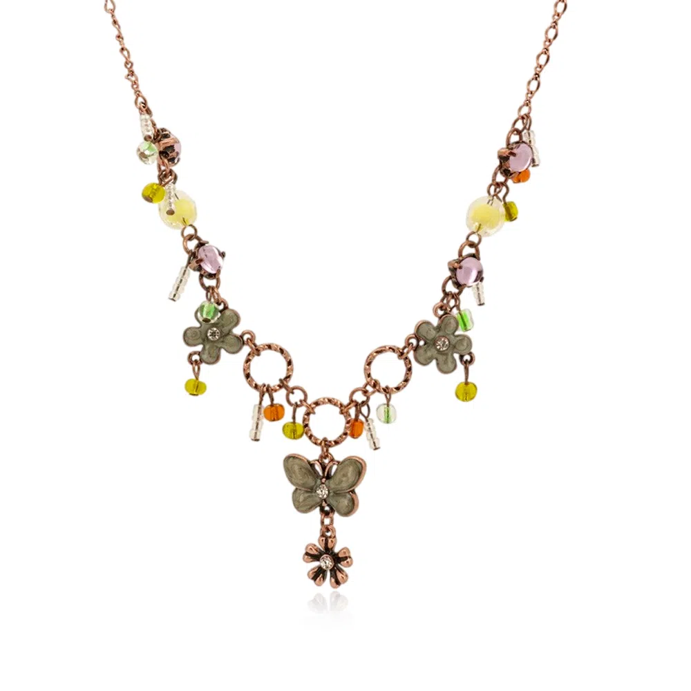 希遇 花时浮蕊 新中式轻奢国潮 时尚简约 小众设计 复古简约 精致高级 #好运 合金 项链 男女同款情侣款