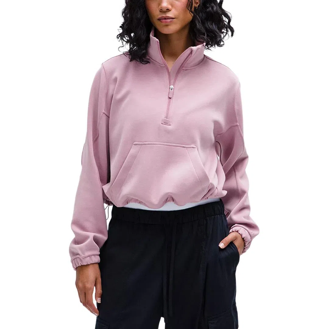 lululemon Brushed Softstreme Half Zip Mohave Brown