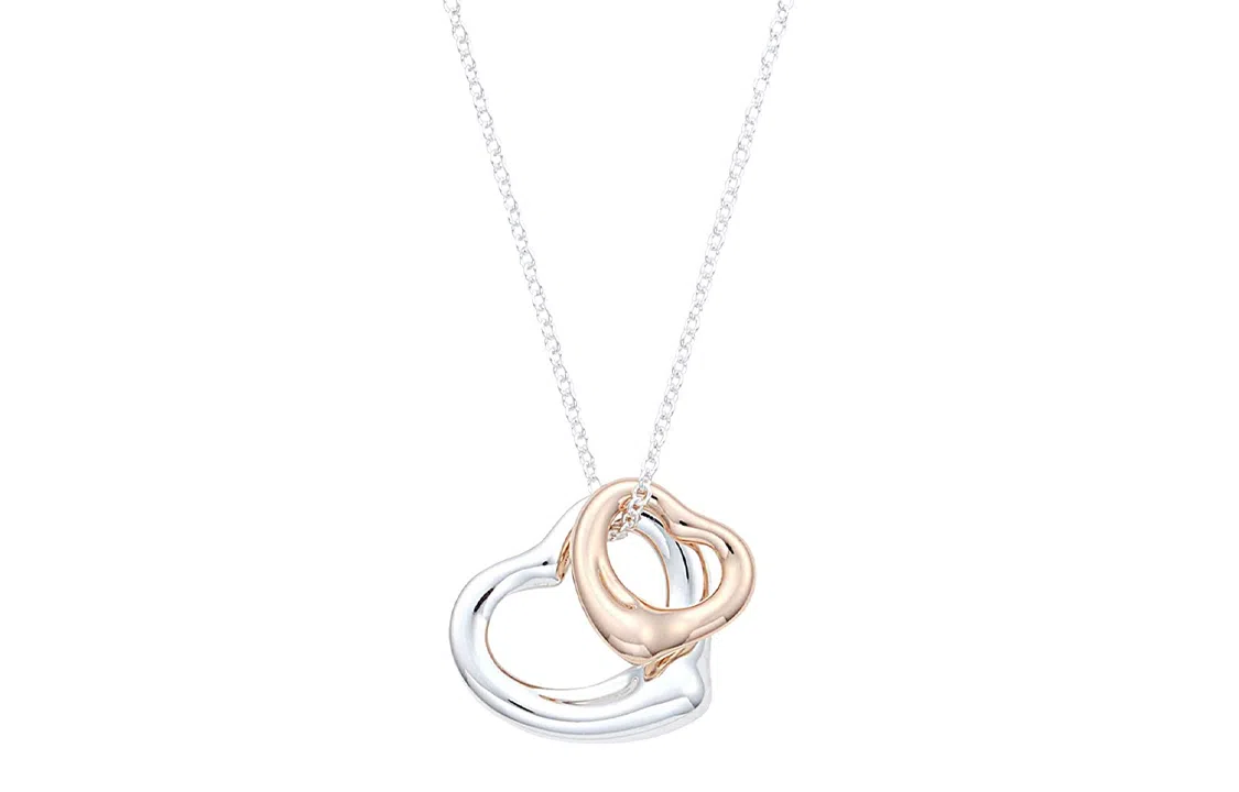 Tiffany & Co. Elsa Peretti Open Heart Necklace Silver