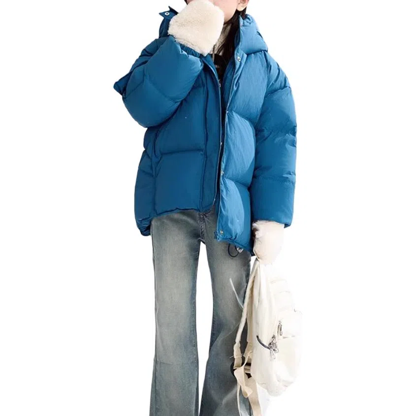 鸭鸭 防风短款保暖鸭绒御寒羽绒服 青少年