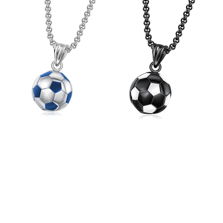 SKSW Football Titanium Steel Necklace