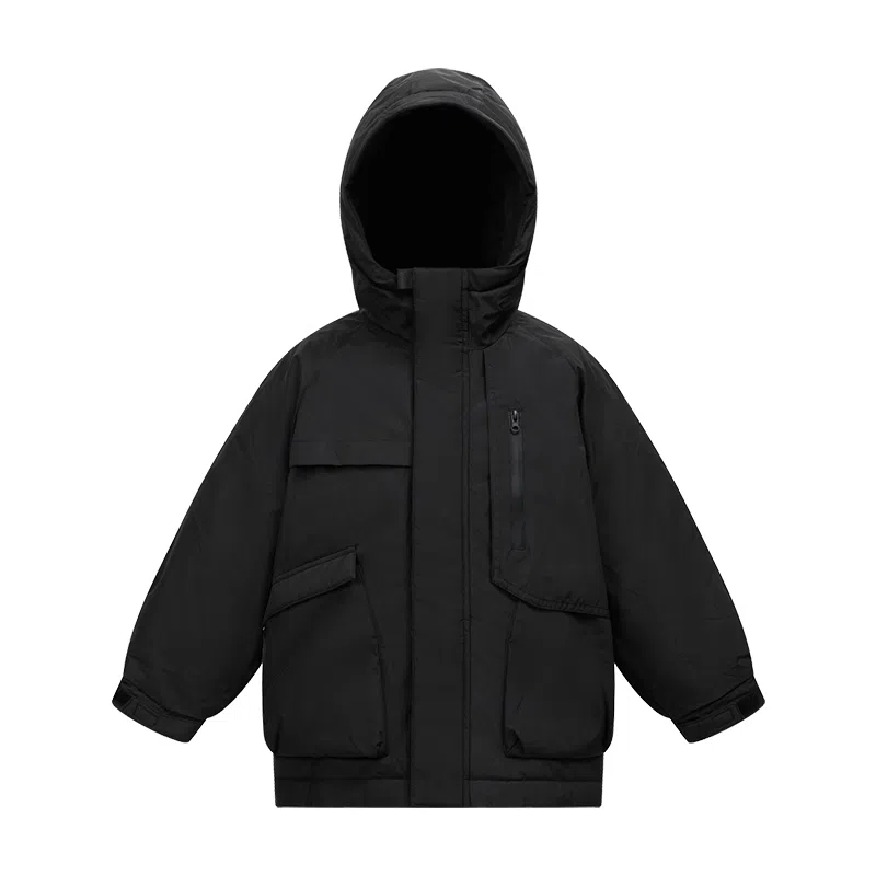 左西 中长款加厚连帽羽绒服 儿童款