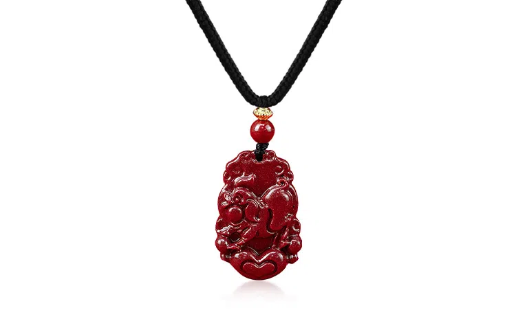 月斐 十二生肖 本命年守护属相生肖 复古国潮 朱砂 项链 男女同款情侣款