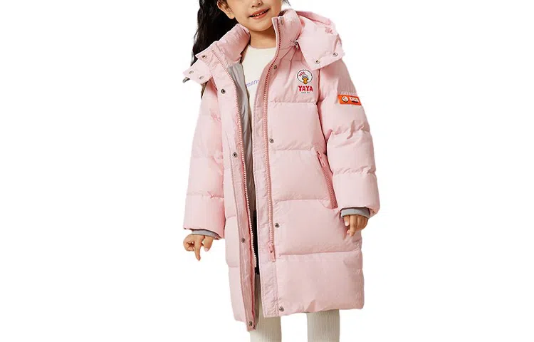 鸭鸭 字母印花连帽长袖加厚羽绒服 儿童款