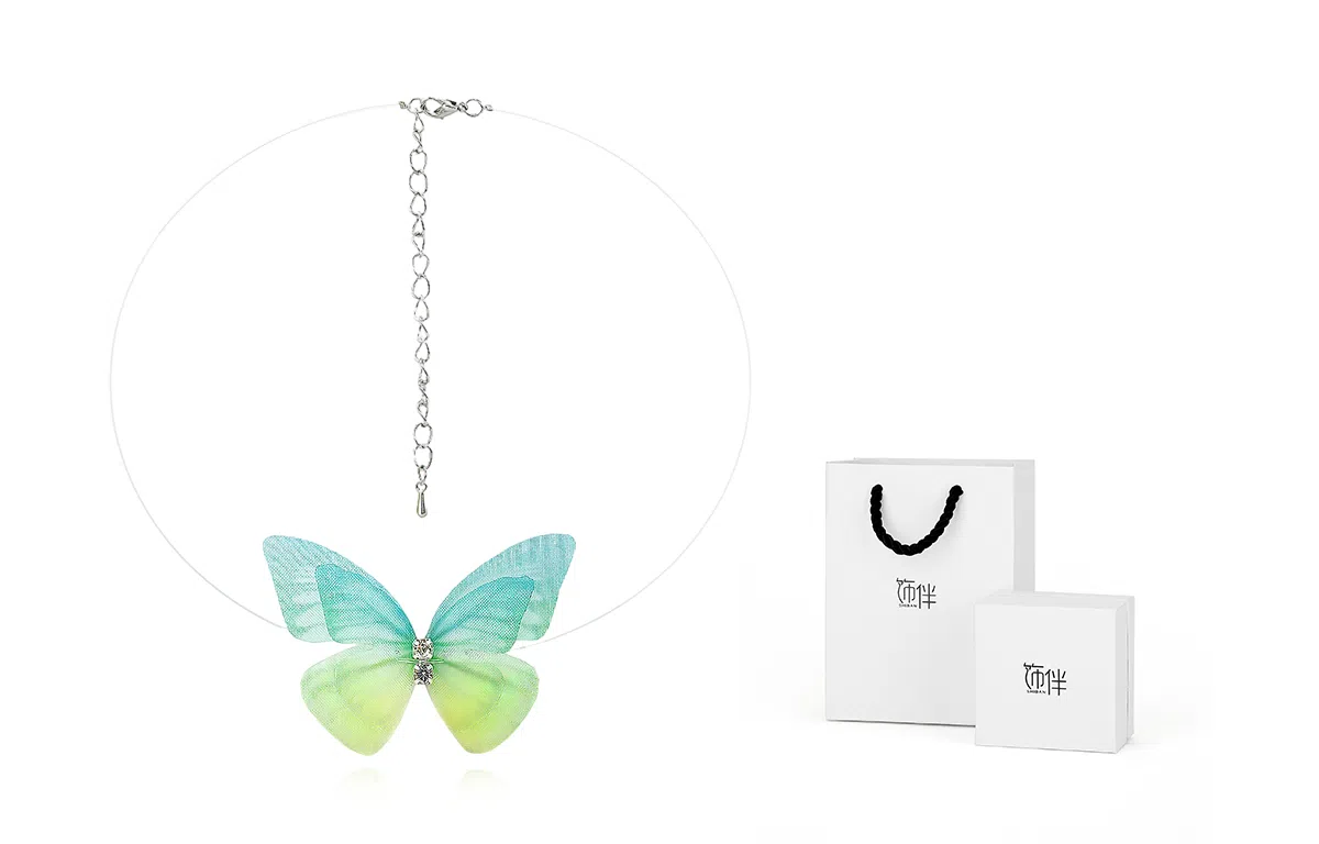 饰伴 甜美少女心小蝴蝶百搭可爱小清新高级设计感新款锁骨链 项链 女款