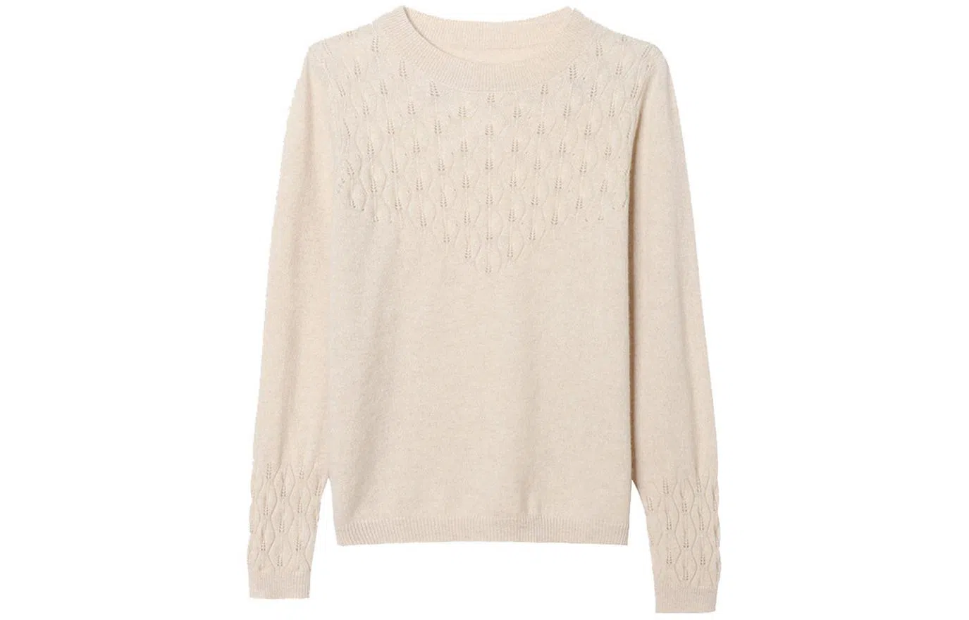 恒源祥 圆领纯色套头长袖羊绒衫 女款