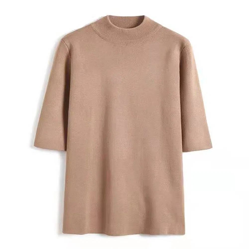 莫代尔 半高领简约百搭毛衣 女款