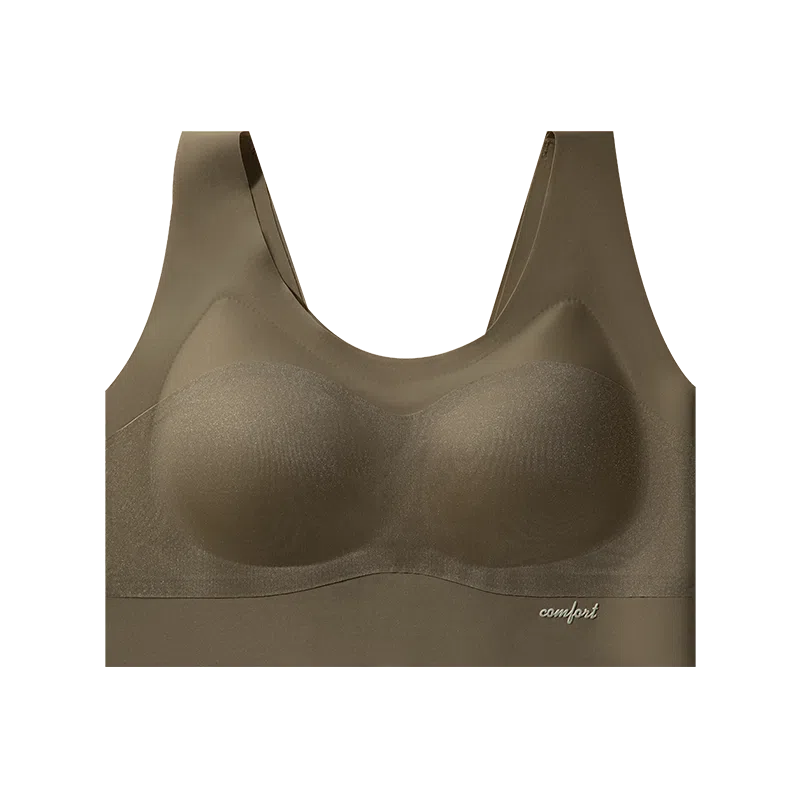 欧迪芬 无痕水晶纱细闪轻薄透气上托聚拢防下垂收副乳运动背心式字母设计夏季清凉款文胸 女款