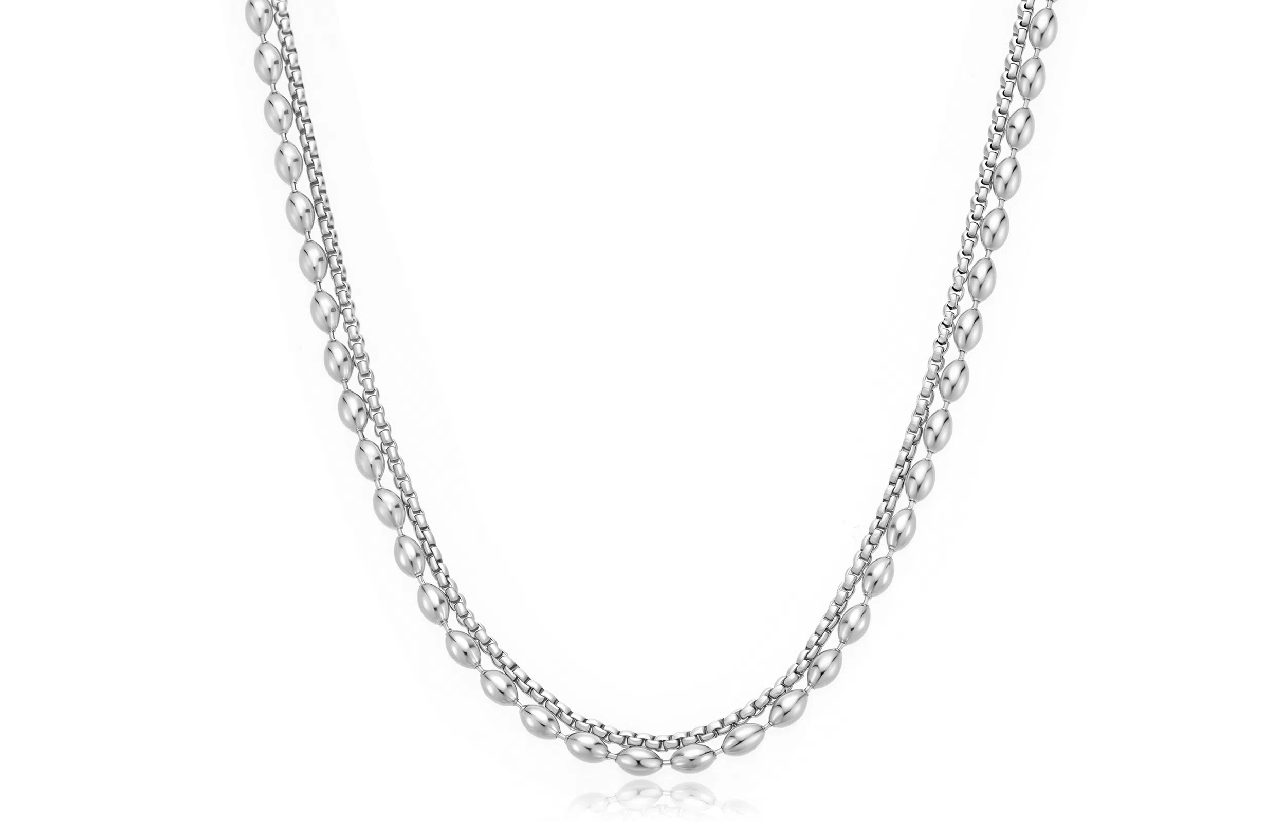 ENFANTIN Double Layer Cuban Chain Necklace