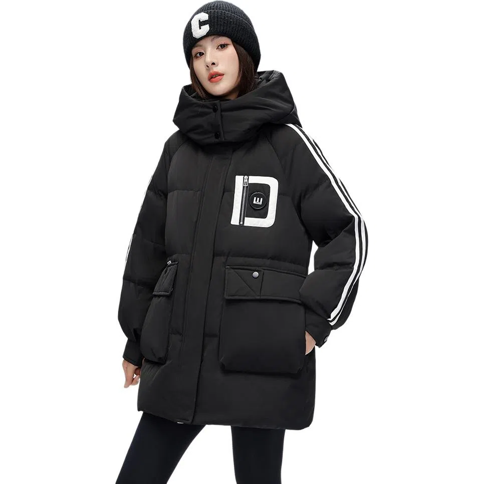 鸭鸭 韩版时尚加厚连帽羽绒服 女款