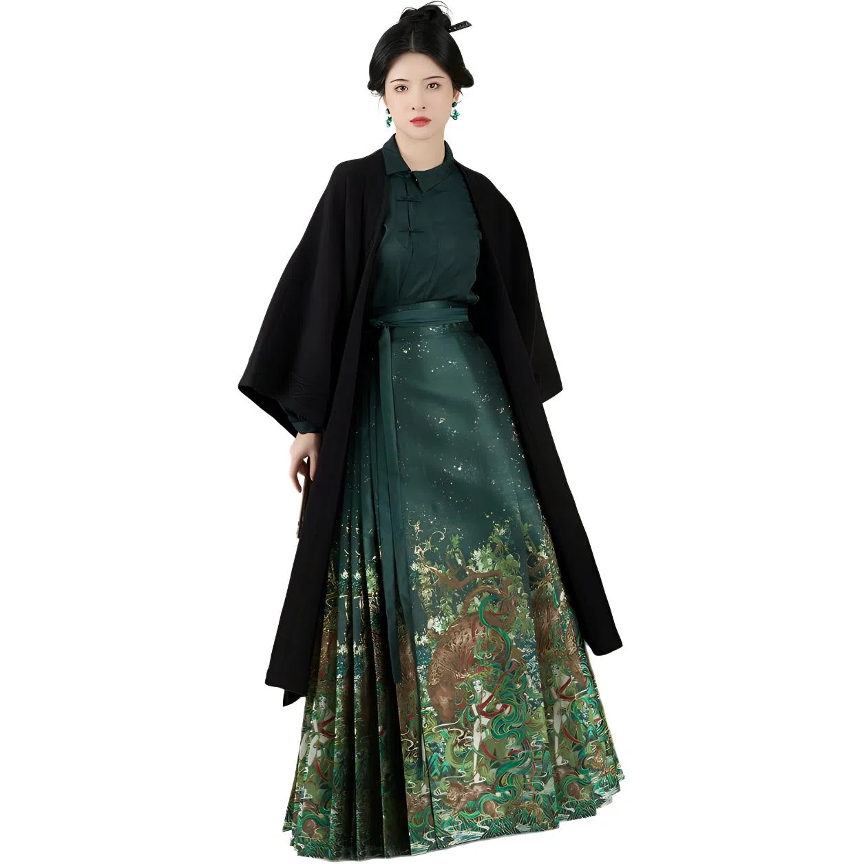 织造司 苍梧针织毛衣长干寺外披织金马面裙神秘高贵 女款