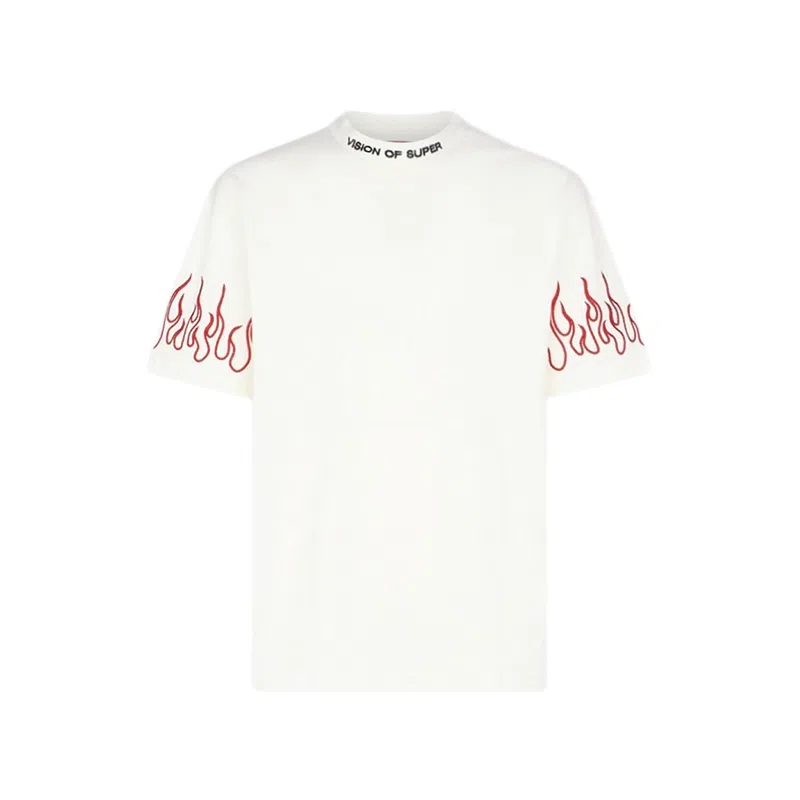 Vision of Super Flame Print T-Shirt White