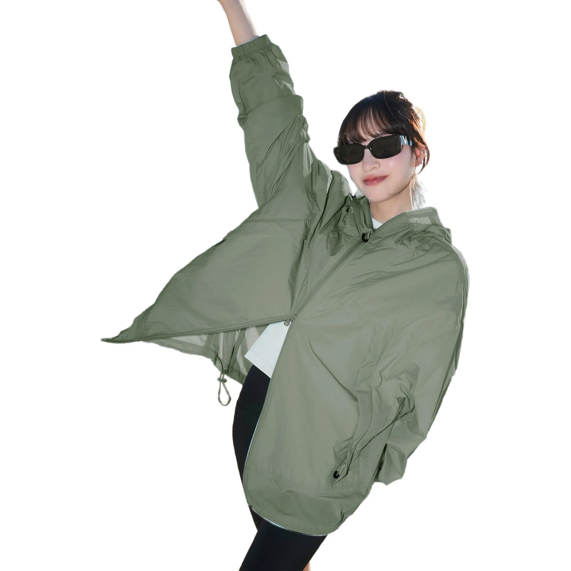 黑恐龙 户外冰丝钓鱼服运动休闲百搭宽松柔软亲肤时尚连帽 透气速干防晒服 男女同款