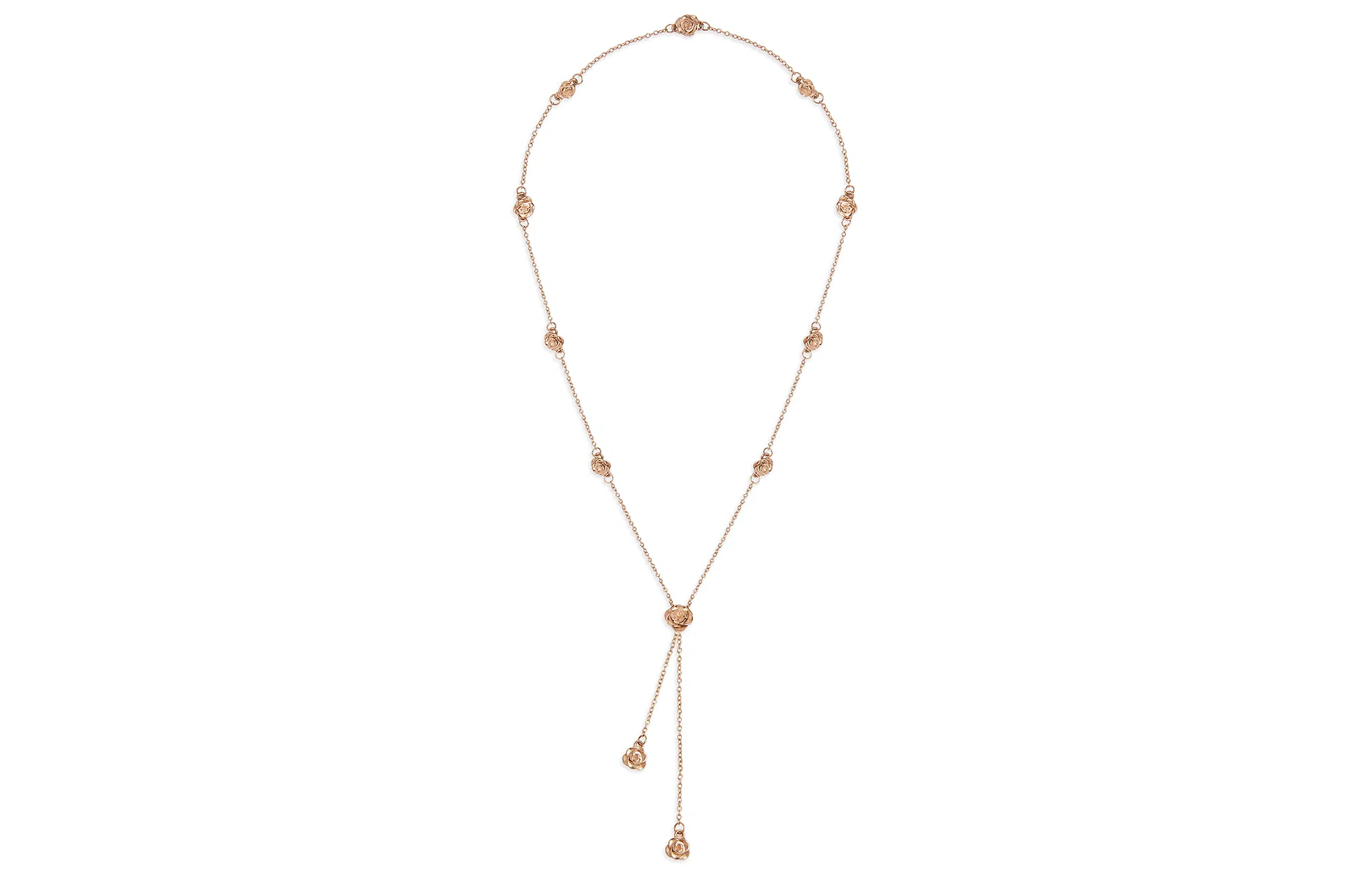 CHARLES&KEITH Rose Garden Adjustable Necklace Rose Gold Silver