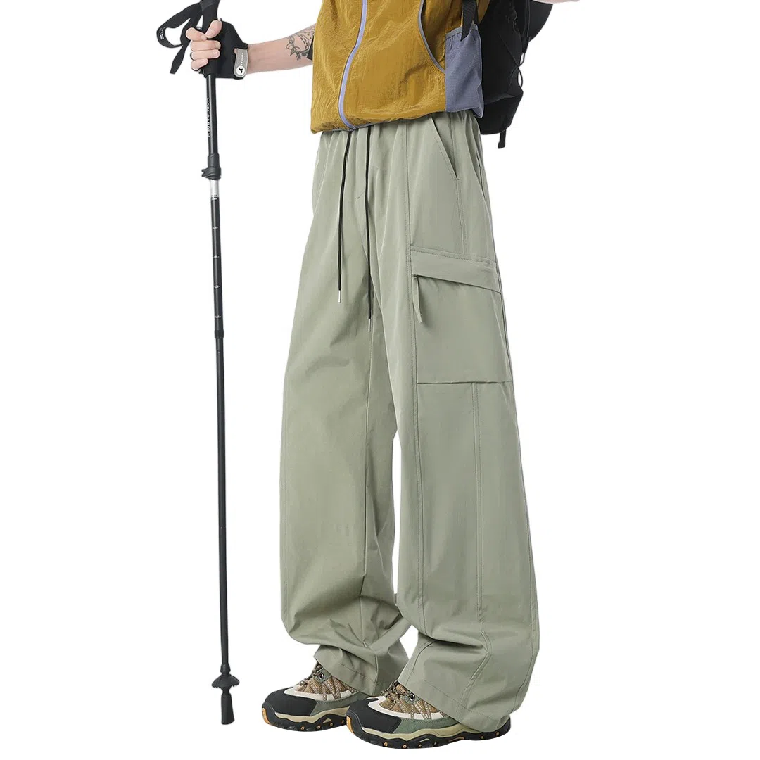 顶峰保罗 美式工装裤直筒阔腿裤多口袋机能速干凉感亲肤透气休闲裤 男女同款