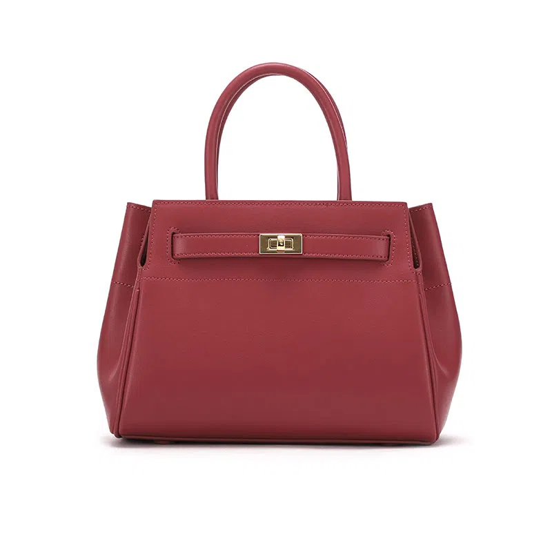 红蜻蜓 简约高级时尚 牛剖层皮革 手提包 女款 多色
