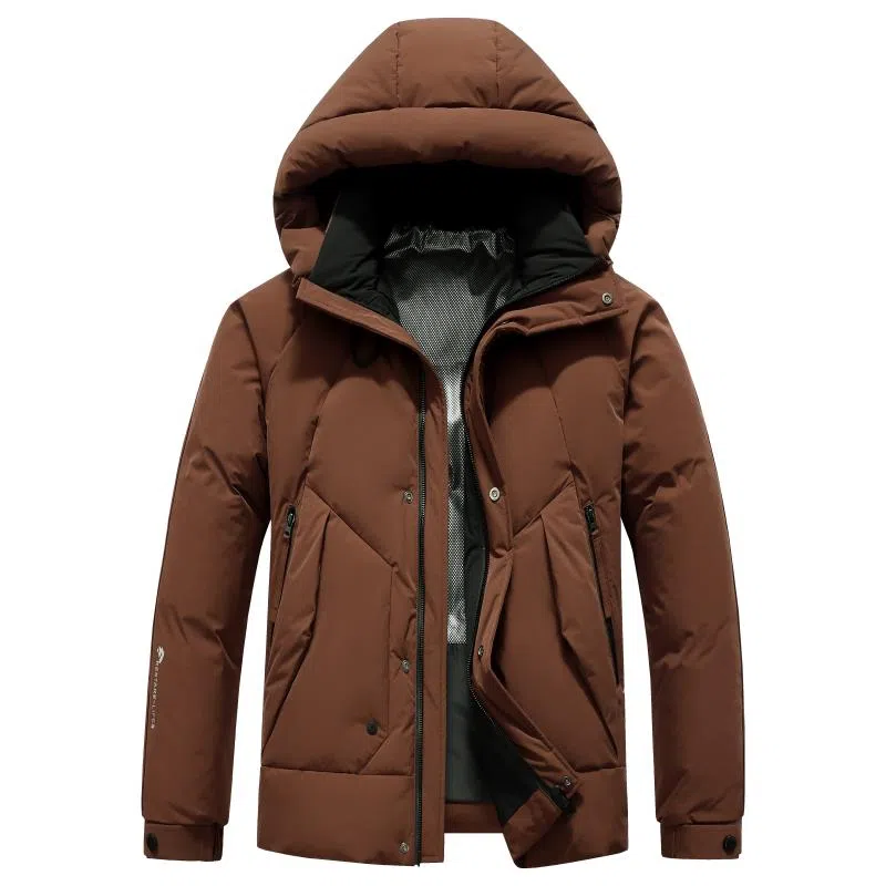 鸭鸭 短款时尚百搭连帽加厚羽绒服 男款