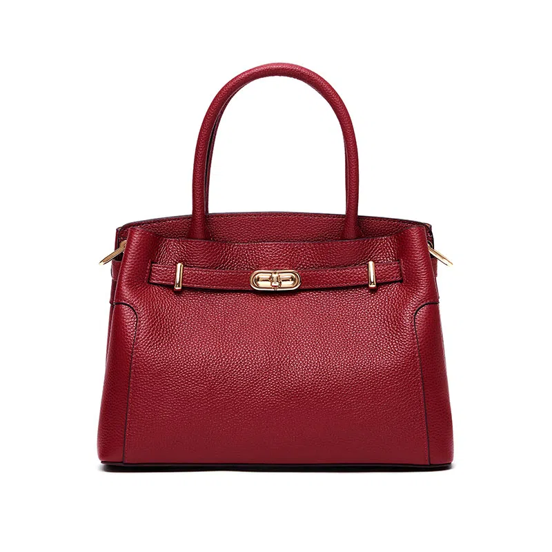 红蜻蜓 气质婚包高级感百搭 牛皮 单肩斜挎手提包 中号 女款 多色