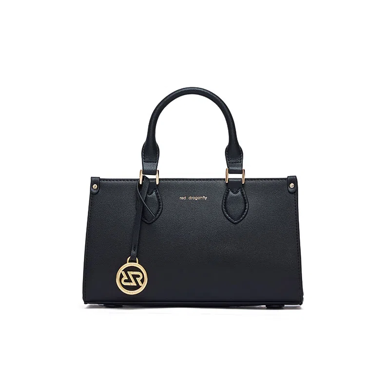 红蜻蜓 气质高雅高级时尚 牛剖层皮革 戴妃包手提包 中号 女款 多色