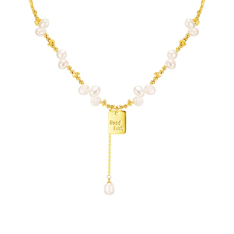 芒果饰品 幸运许愿牌 铜 项链 女款