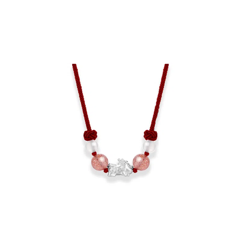 大唐国鼎 貔貅新中式国潮小众设计本命年 诸事顺利时来好运旺事业学业本命年财运 好运合成/人造 黑曜石 玉石项链 男女同款情侣款