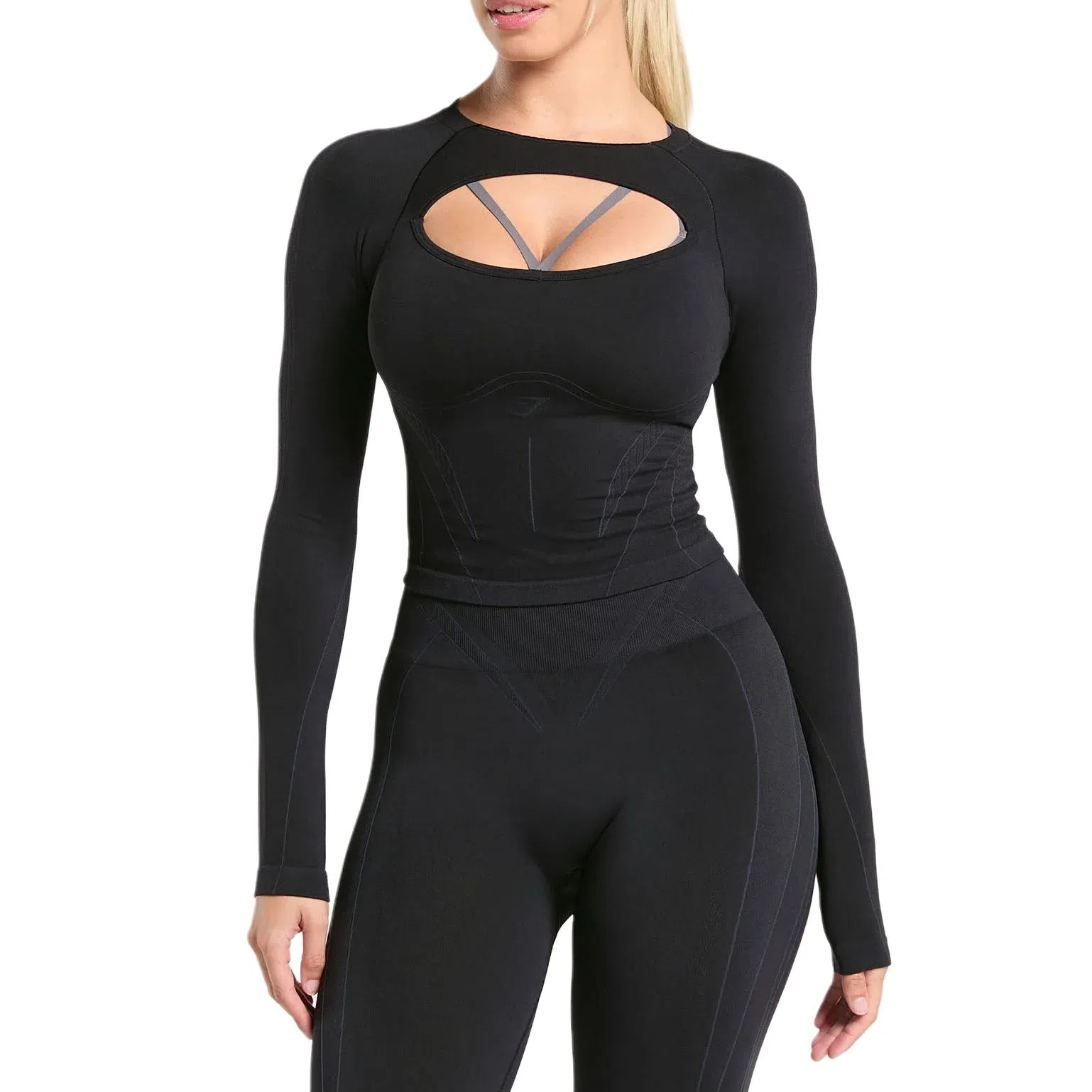 GYMSHARK Apex Contrast Long Sleeve Tee