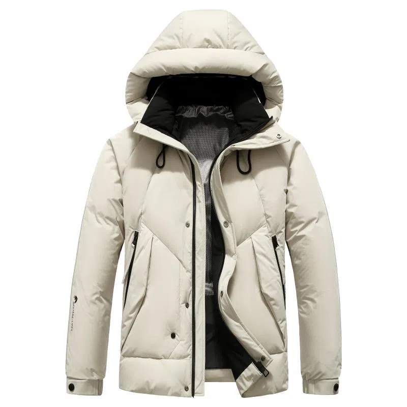 鸭鸭 短款时尚百搭连帽加厚羽绒服 男款